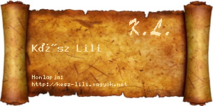 Kész Lili névjegykártya
